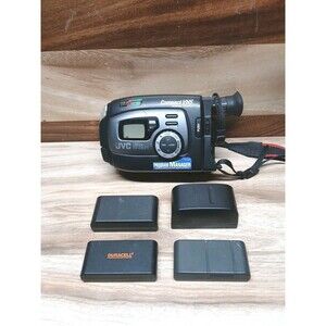 JVC Compact Camcorder VHS 36X GR-AX96 With 4 Batteries (Untested) Parts/Repair